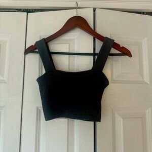 Divided ribbed blueish gray top!